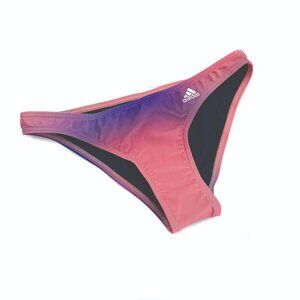 NWT ADIDAS Pink & Purple Tie Dye Ombre Melbourne Mid-Rise Bikini Bottoms Size S